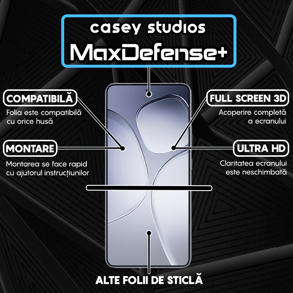 Folie Sticla MaxDefense+ - Xiaomi Redmi K70 Ultra - Negru