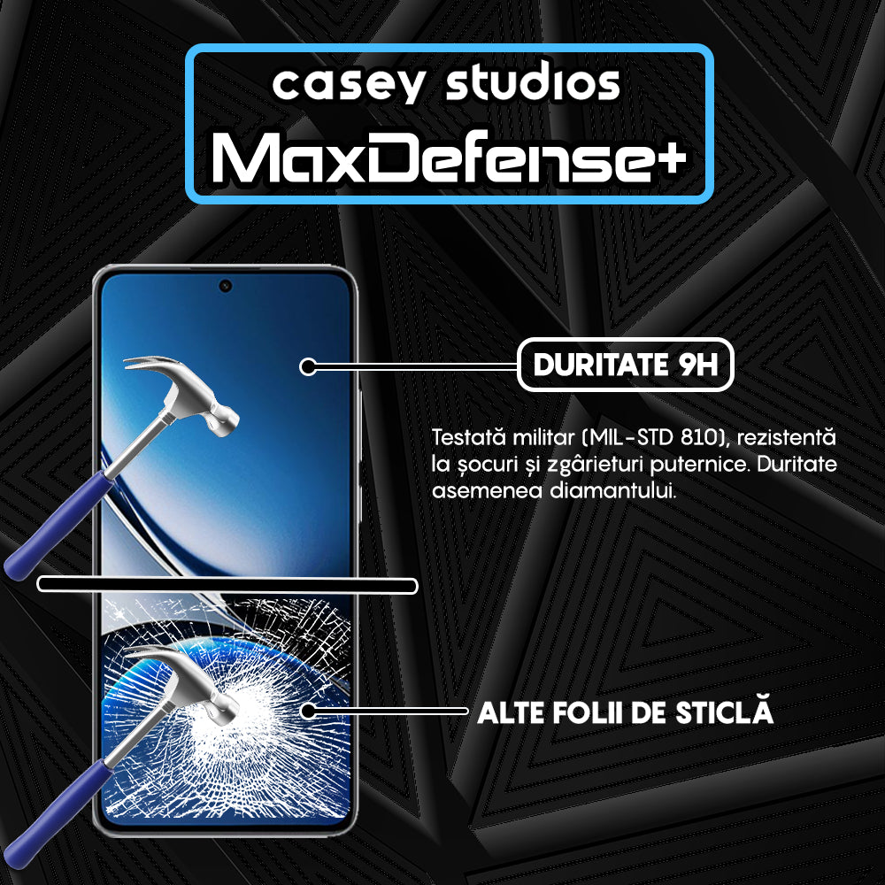 Folie Sticla MaxDefense+ - Xiaomi Redmi Turbo 4 - Negru