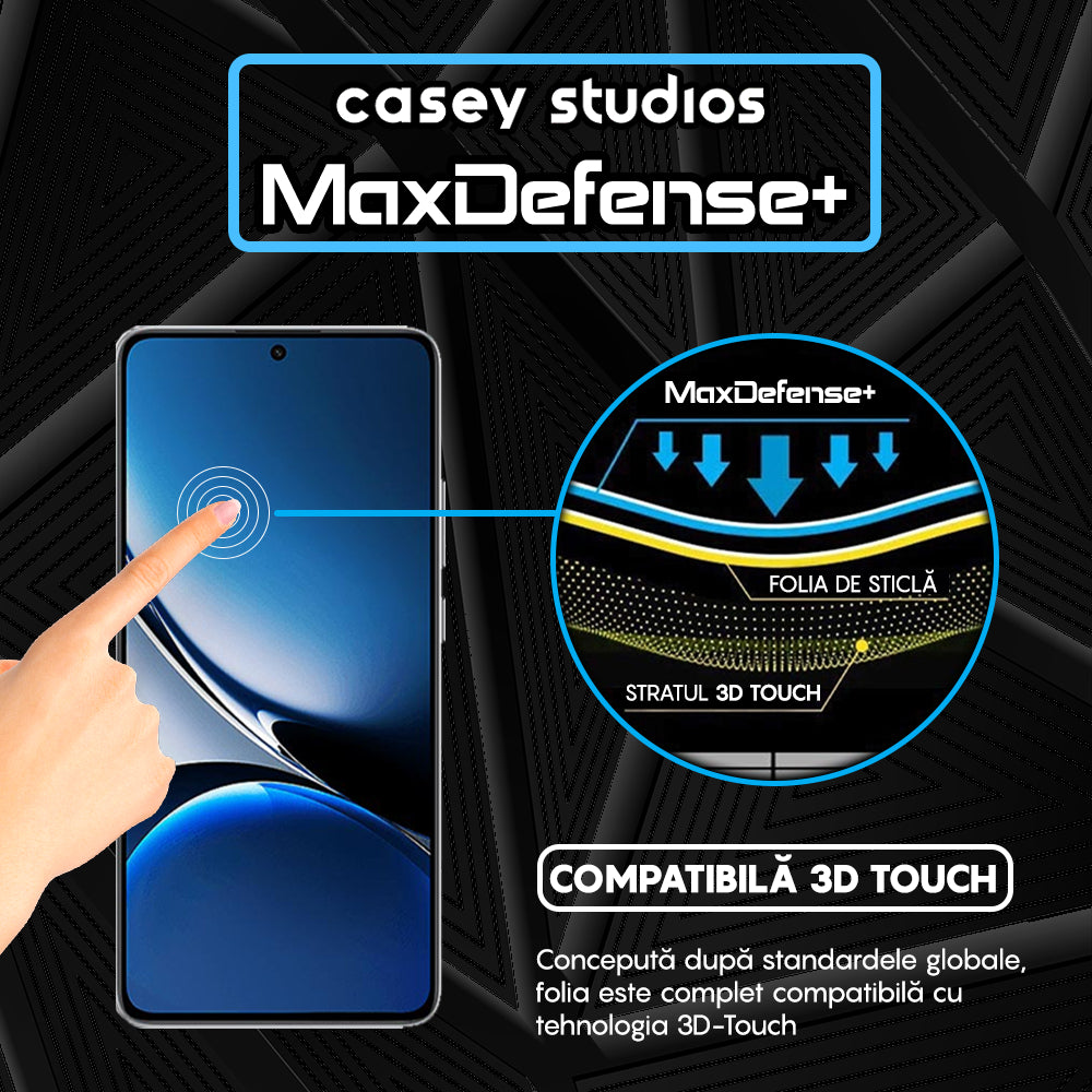 Folie Sticla MaxDefense+ - Xiaomi Redmi Turbo 4 - Negru