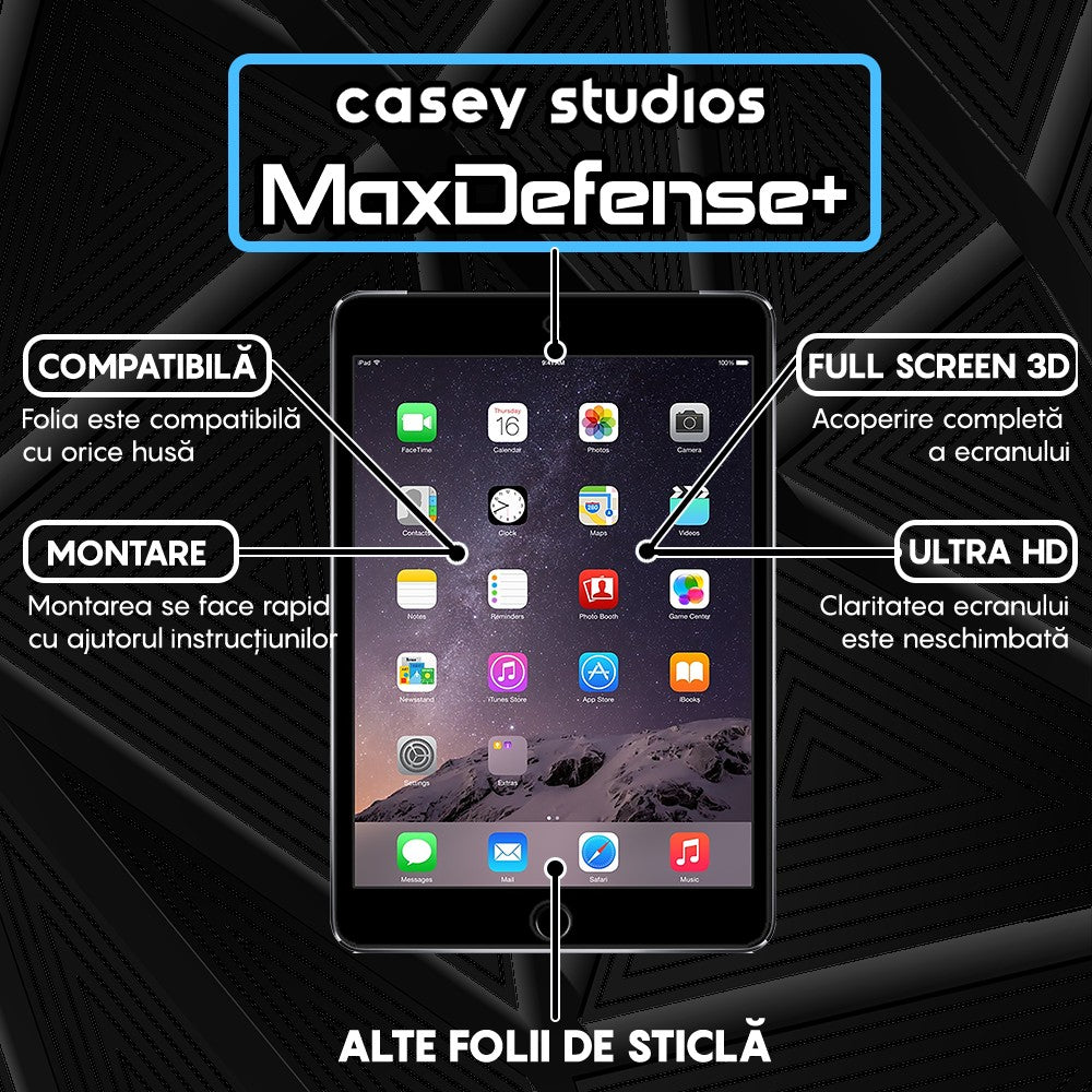 Folie Sticla MaxDefense+ - iPad Mini 3 (2014)7.9" - Clear