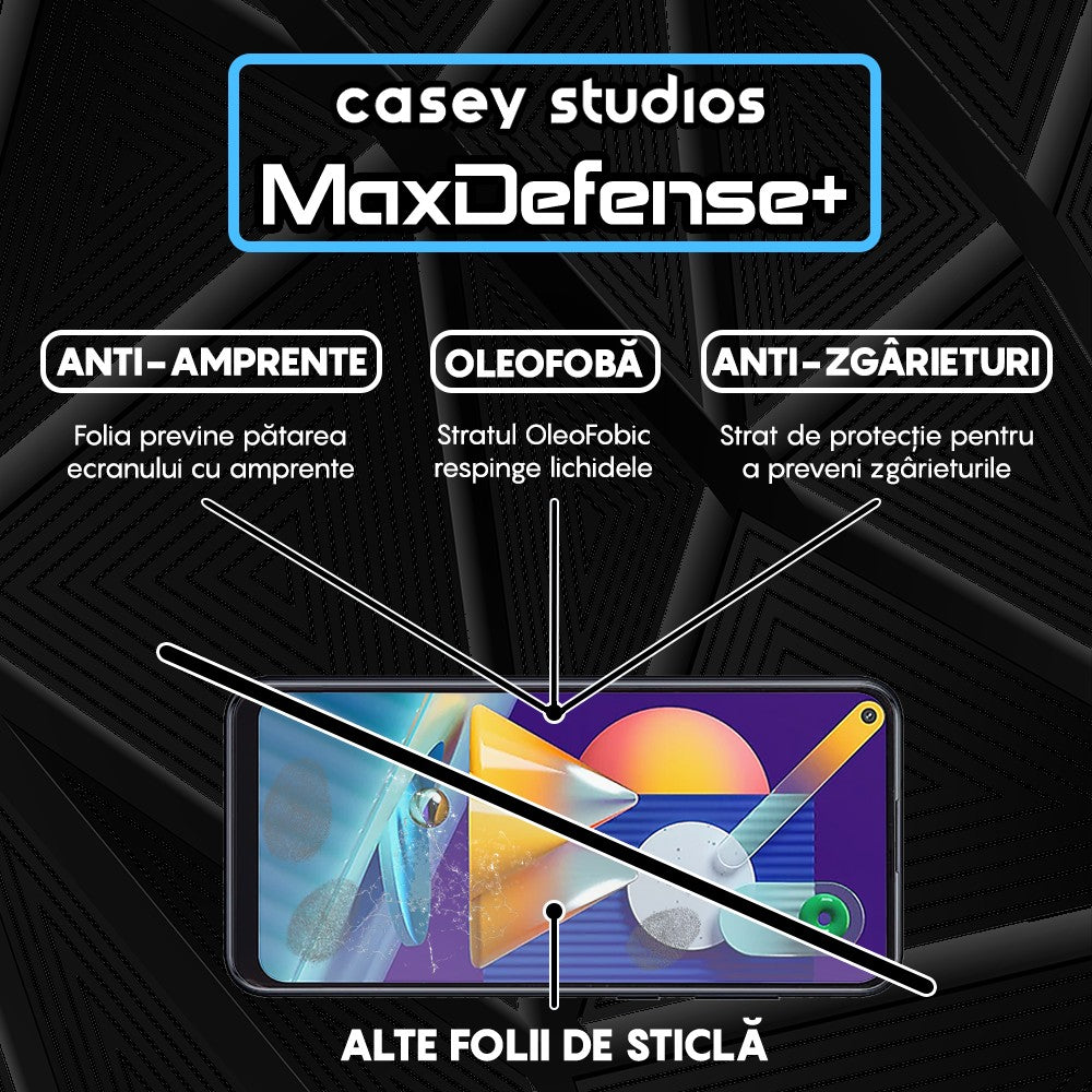 Folie Sticla MaxDefense+ - Samsung Galaxy M11/A11 - Negru