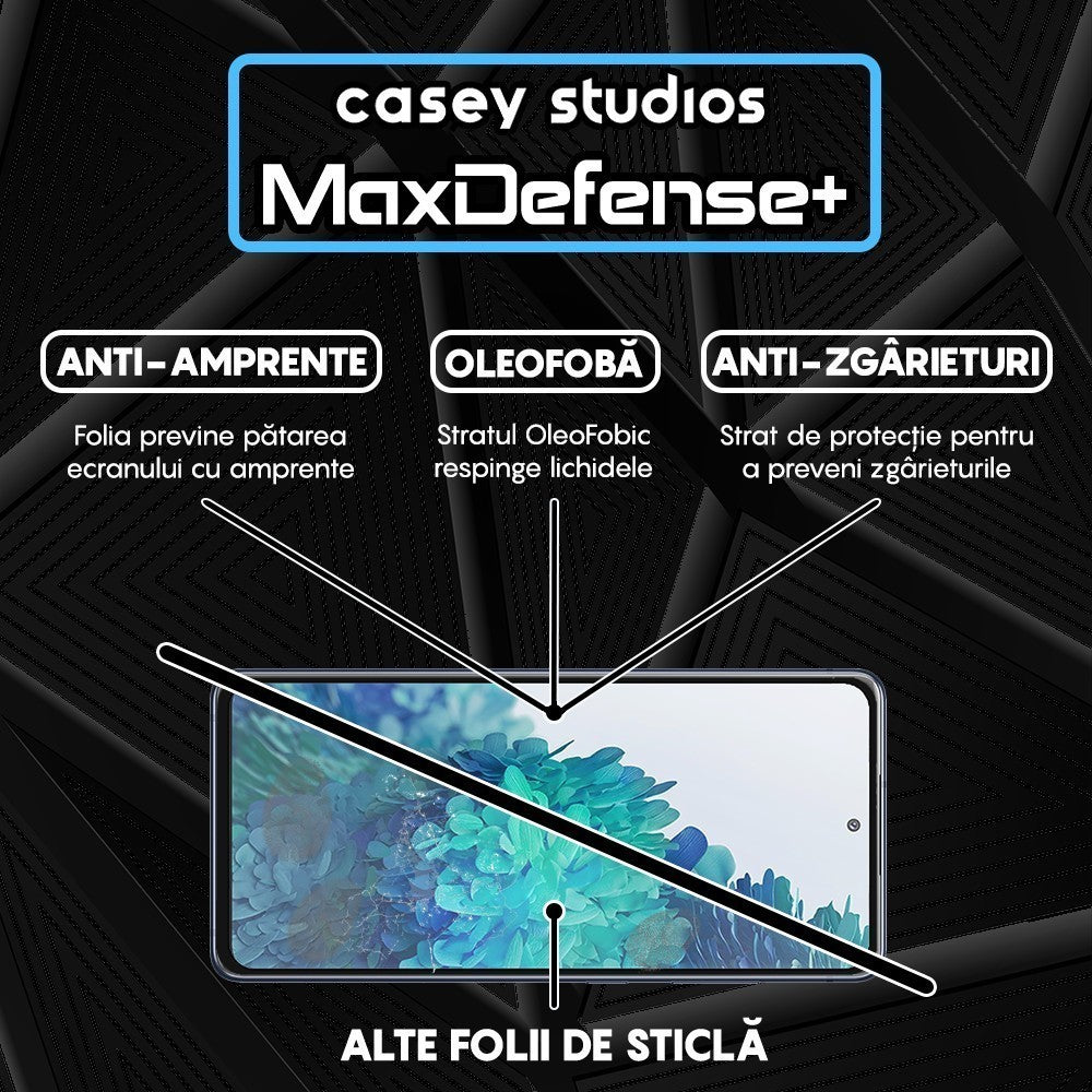 Folie Sticla MaxDefense+ - Samsung Galaxy S20 FE 4G/S20 FE 5G - Negru