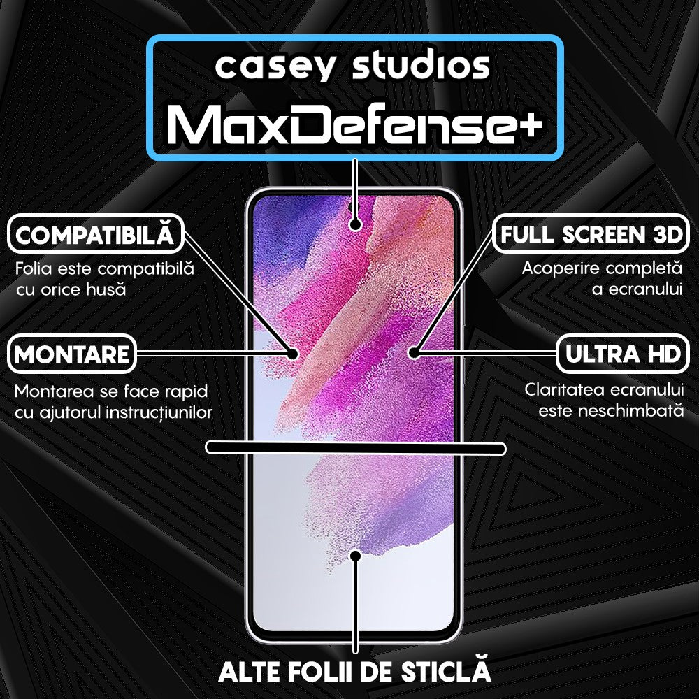 Folie Sticla MaxDefense+ - Samsung Galaxy S21 FE 5G - Negru