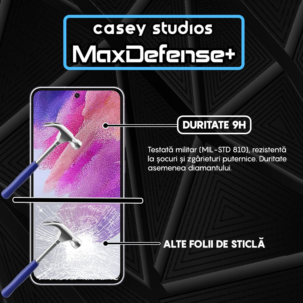 Folie Sticla MaxDefense+ - Samsung Galaxy S21 FE 5G - Negru