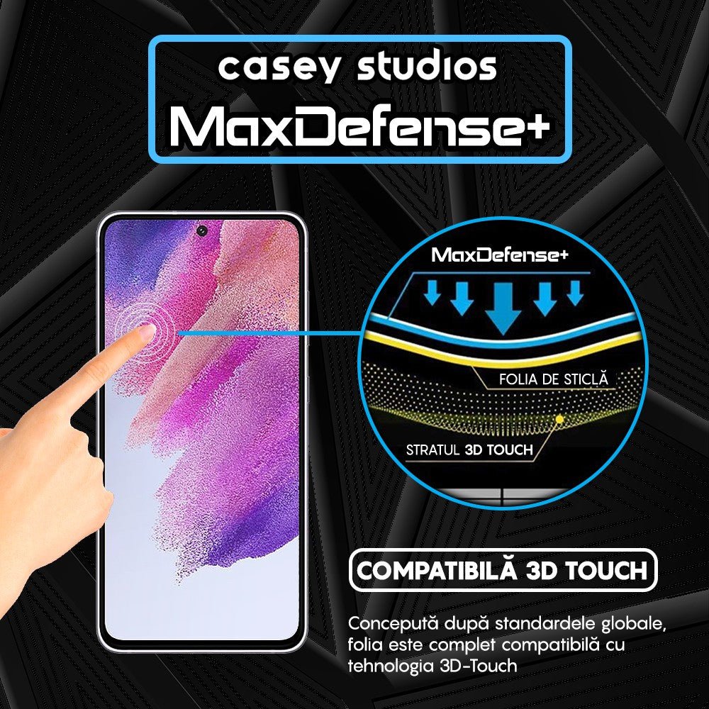 Folie Sticla MaxDefense+ - Samsung Galaxy S21 FE 5G - Negru