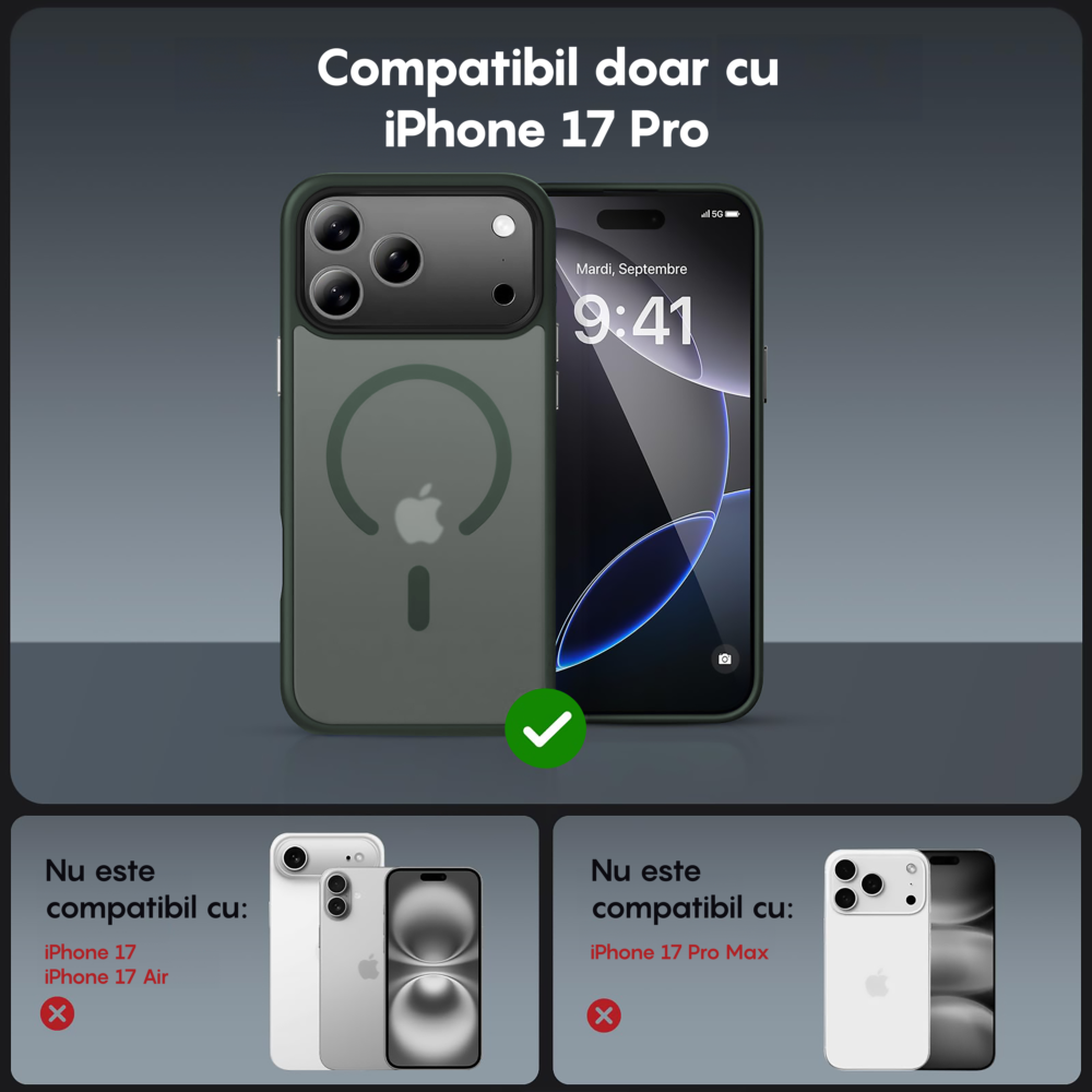 Husa MagSafe - iPhone 17 Pro - Verde Deschis