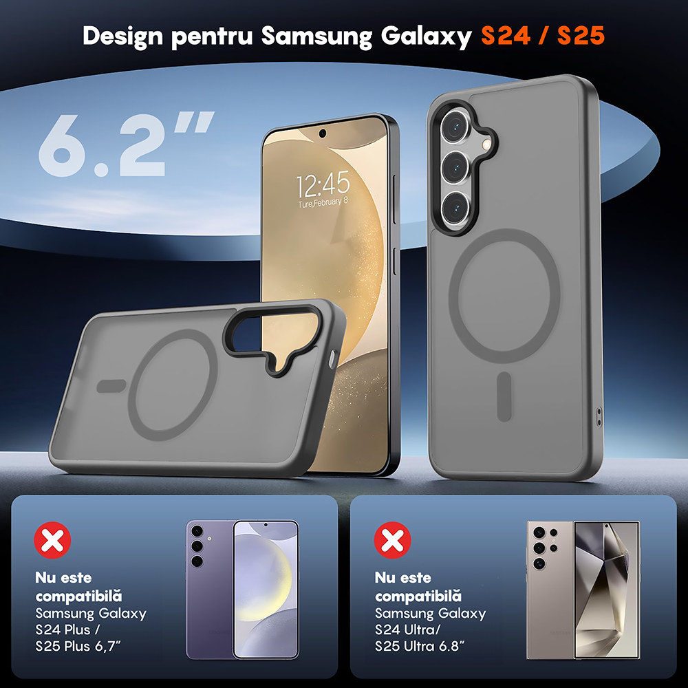 Husa MagSafe - Samsung Galaxy S24 - Gri Deschis