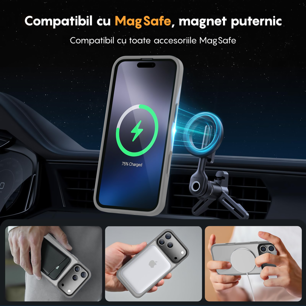 Husa MagSafe - iPhone 17 Pro Max - Gri Deschis