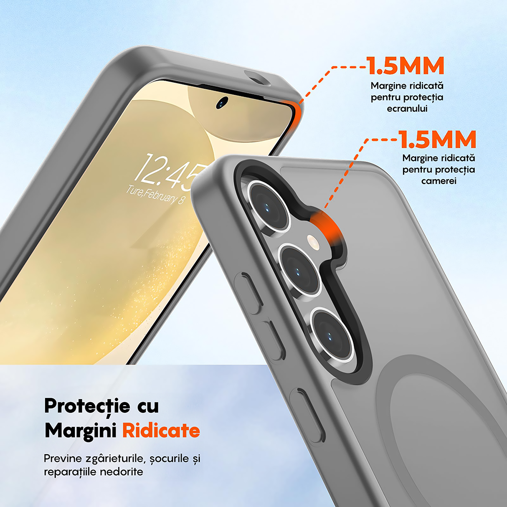 Husa MagSafe - Samsung Galaxy S24 Plus - Gri Deschis