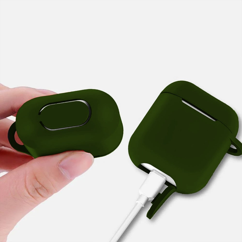 Husa Soft Silicone - AirPods 1/2 - Dark Green