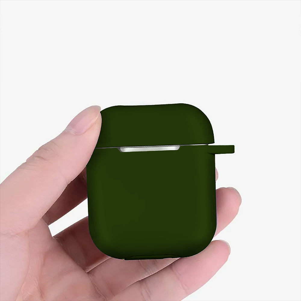 Husa Soft Silicone - AirPods 1/2 - Dark Green