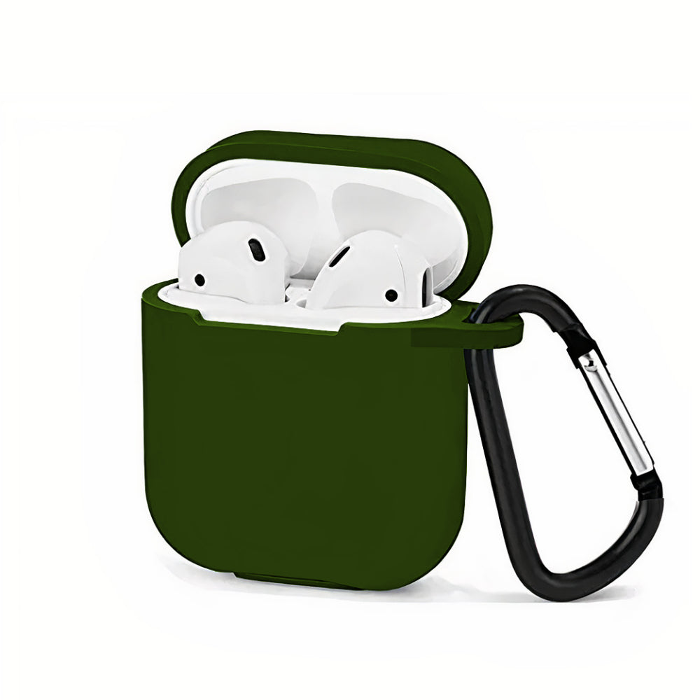 Husa Soft Silicone - AirPods 1/2 - Dark Green