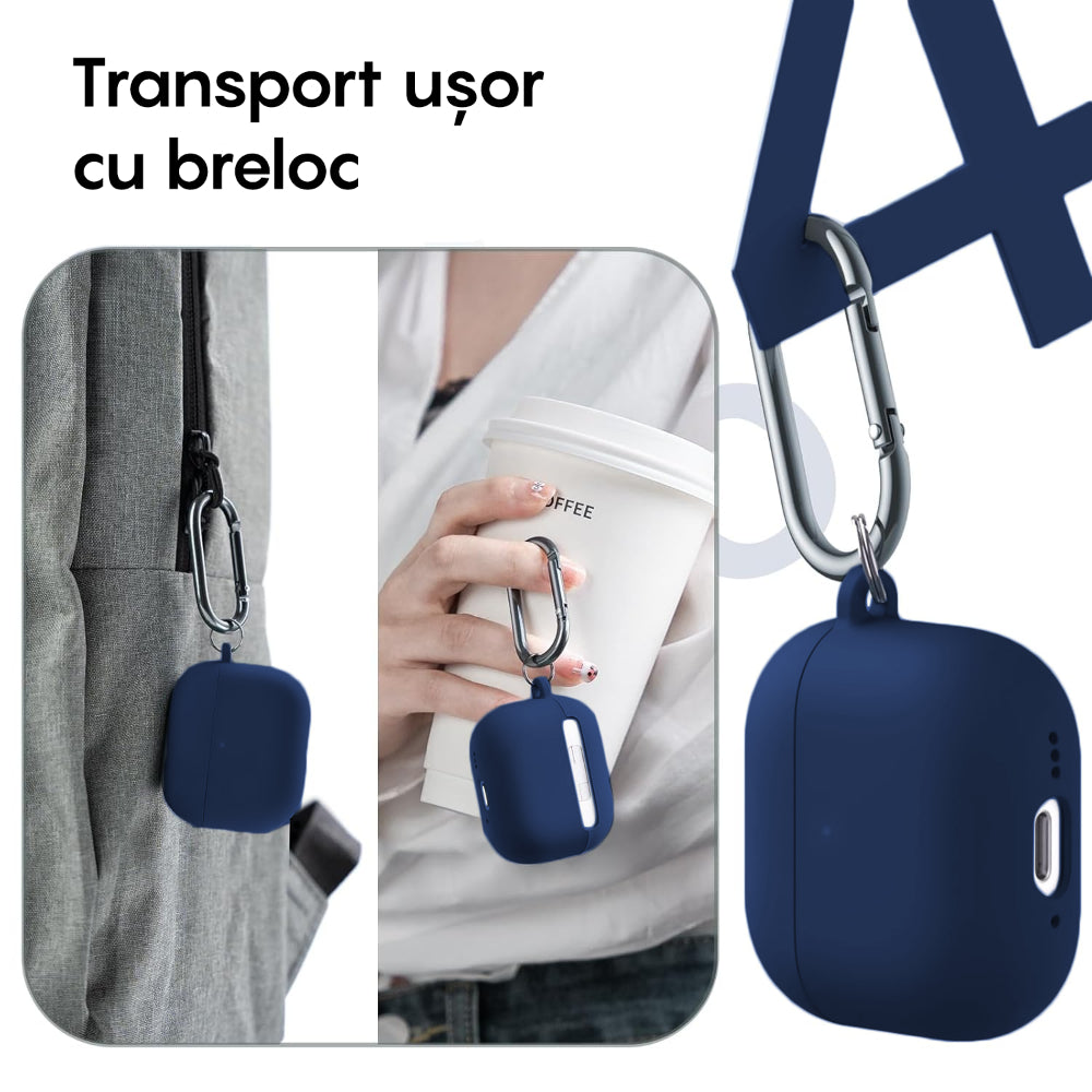 Husa Soft Silicone - AirPods 4 - Midnight Blue