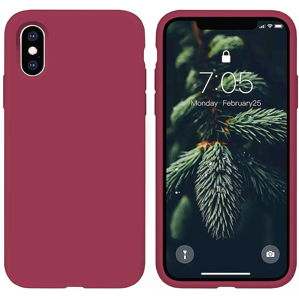 Husa Soft Silicone - iPhone X/XS - Burgundy