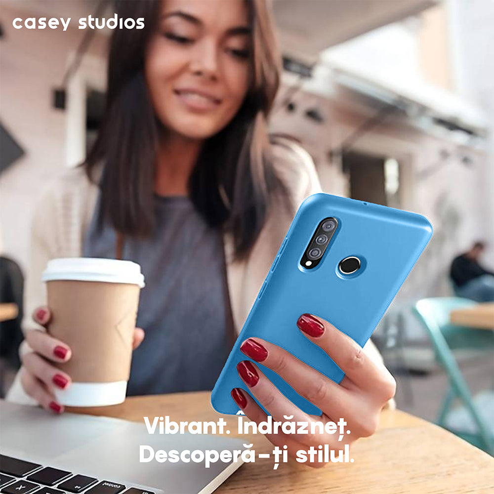 Husa Soft Silicone - Huawei P30 Lite/P30 Lite New Edition - Cadet Blue