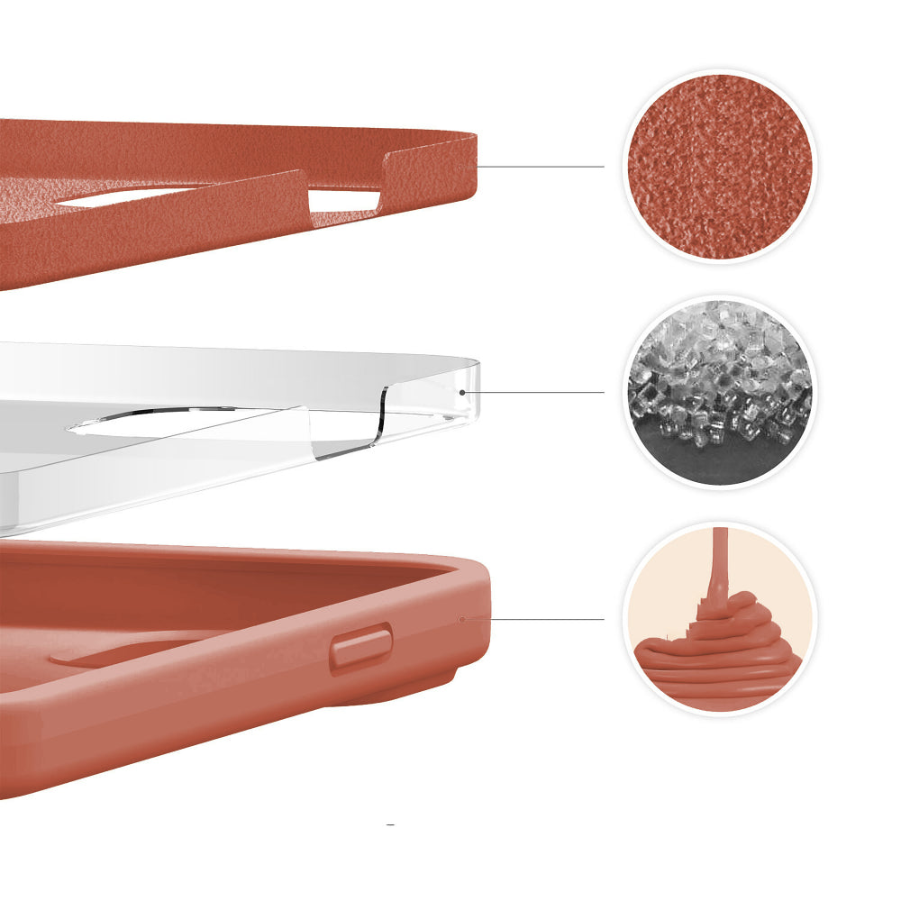 Husa Soft Silicone - iPhone 13 - Orange Red