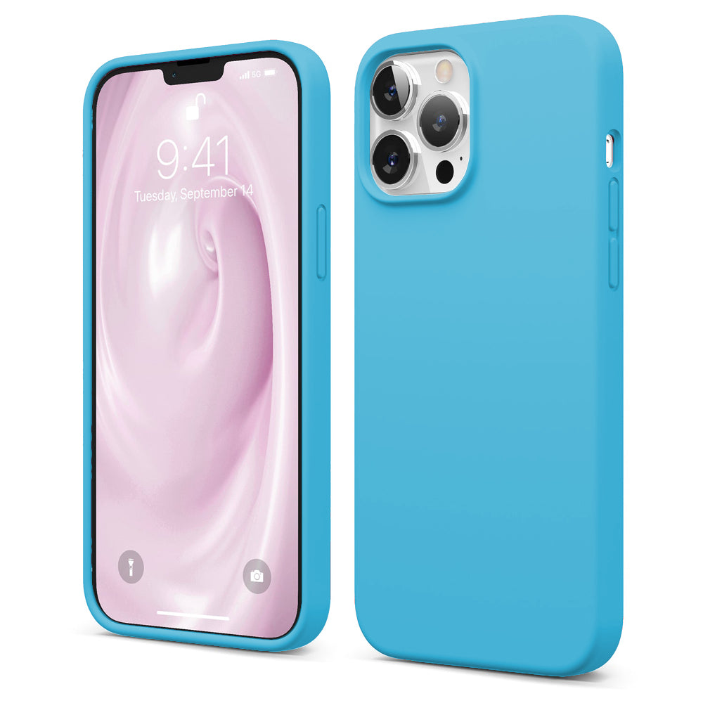 Husa Soft Silicone - iPhone 13 Pro - Cadet Blue