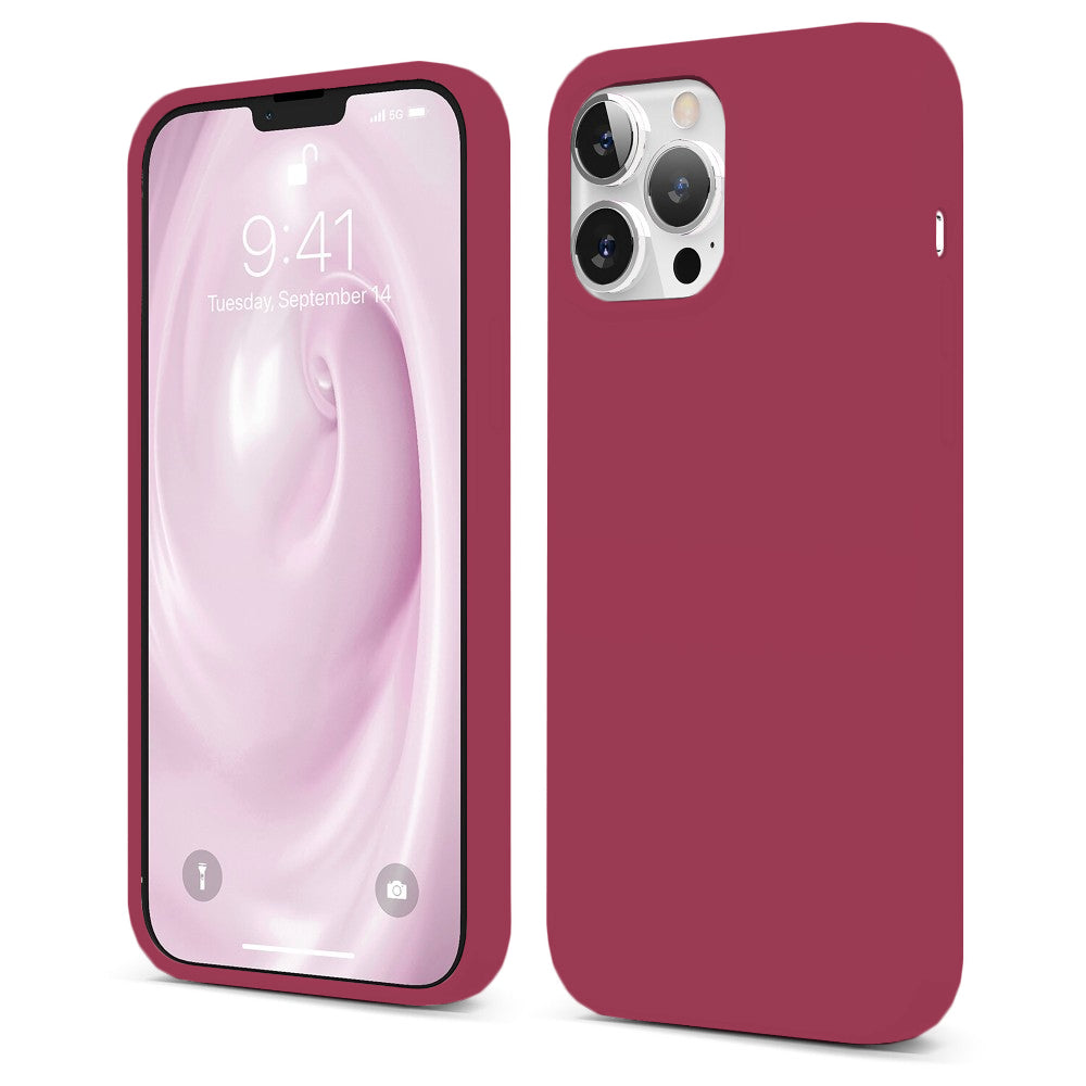 Husa Soft Silicone - iPhone 13 Pro - Burgundy