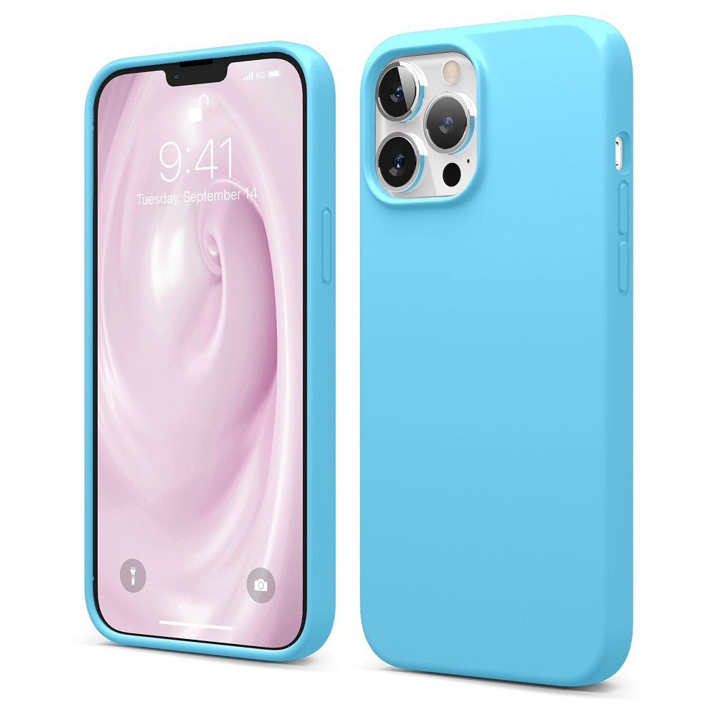 Husa Soft Silicone - iPhone 13 Pro - Acid Blue