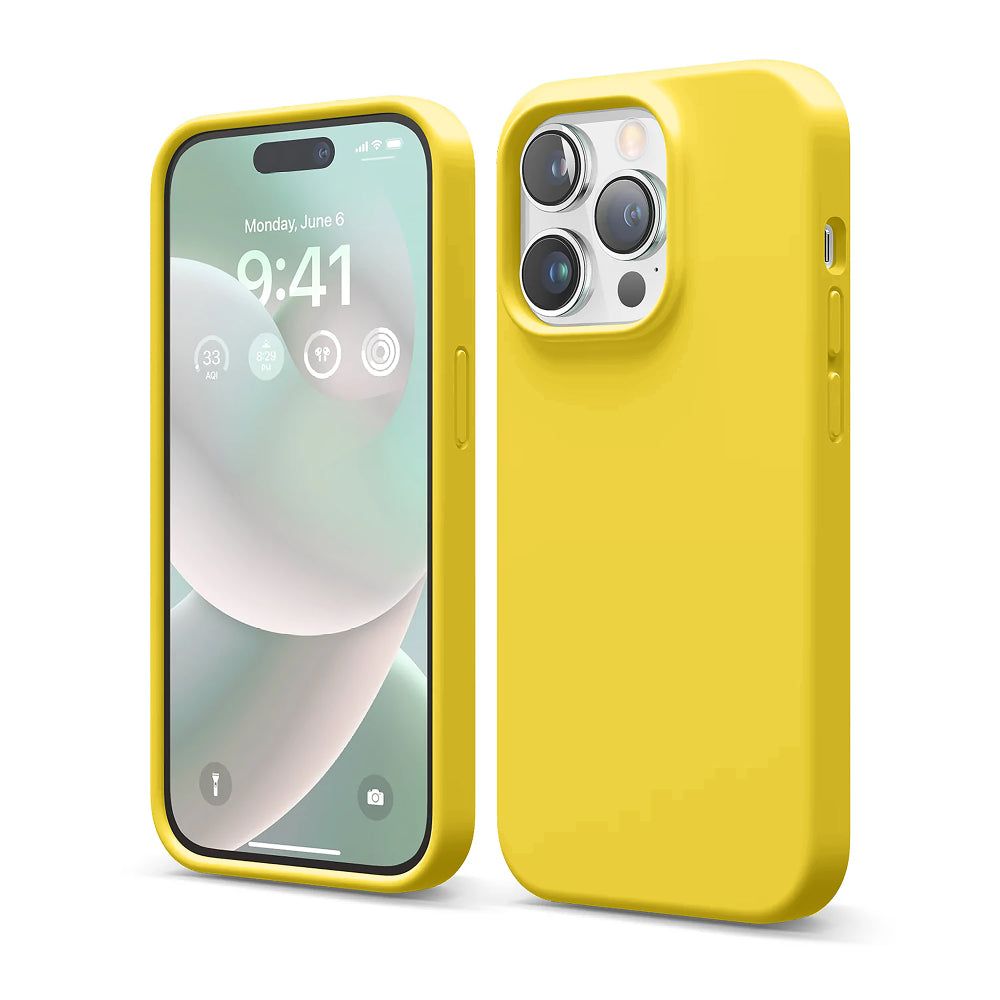Husa Soft Silicone - iPhone 14 Pro - Yellow