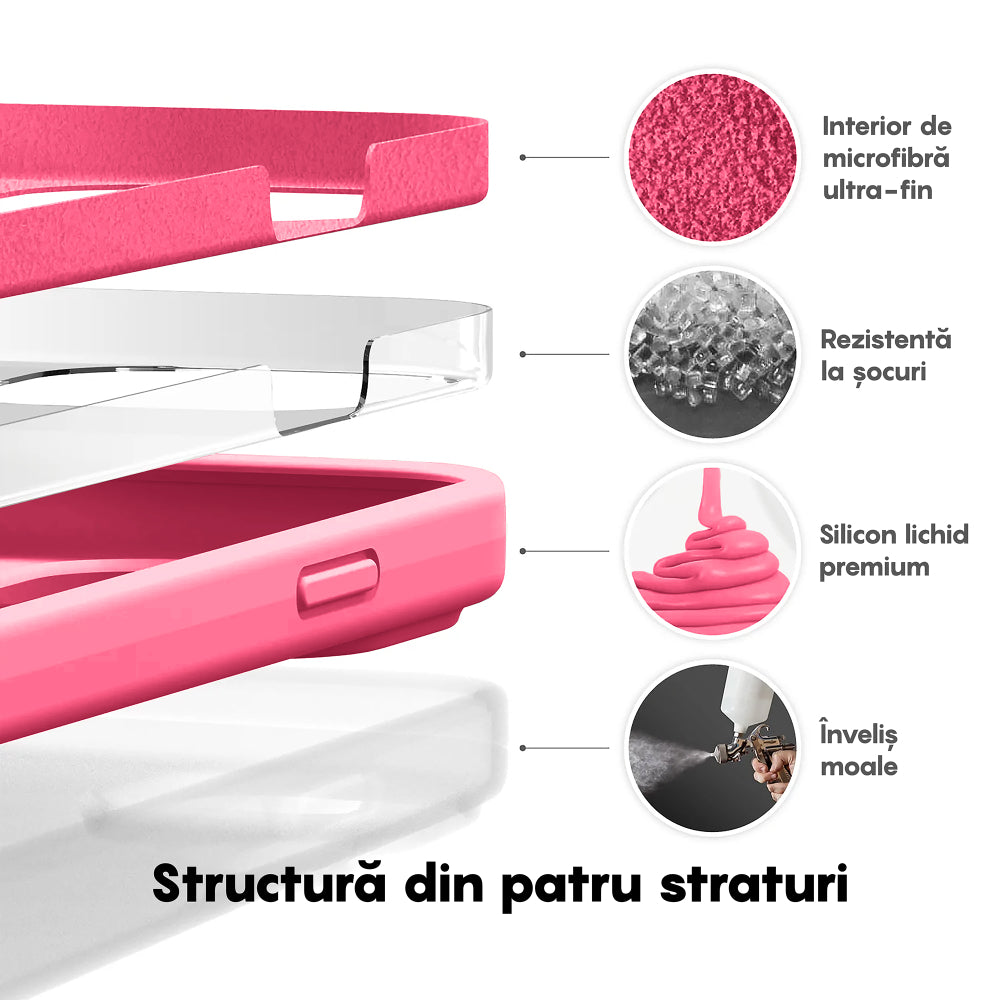 Husa Soft Silicone - iPhone 14 Pro Max - Fuchsia