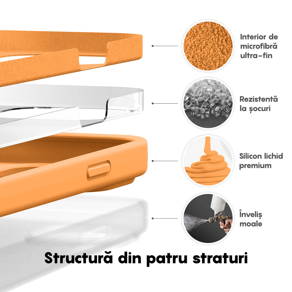 Husa Soft Silicone - iPhone 14 Pro Max - Nectarine