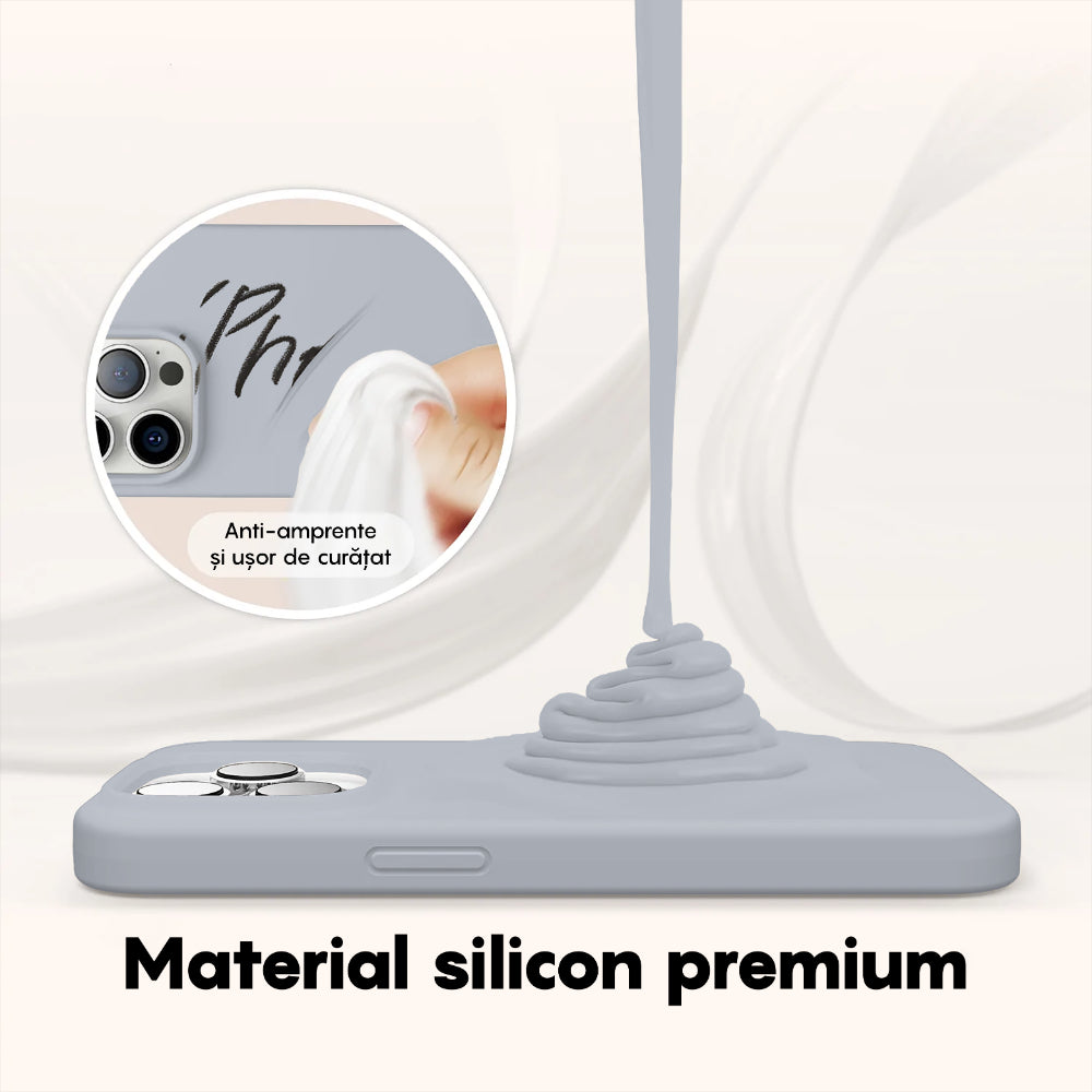 Husa Soft Silicone - iPhone 14 Pro Max - Light Gray