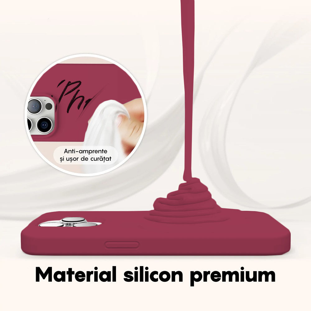 Husa Soft Silicone - iPhone 14 Pro Max - Burgundy
