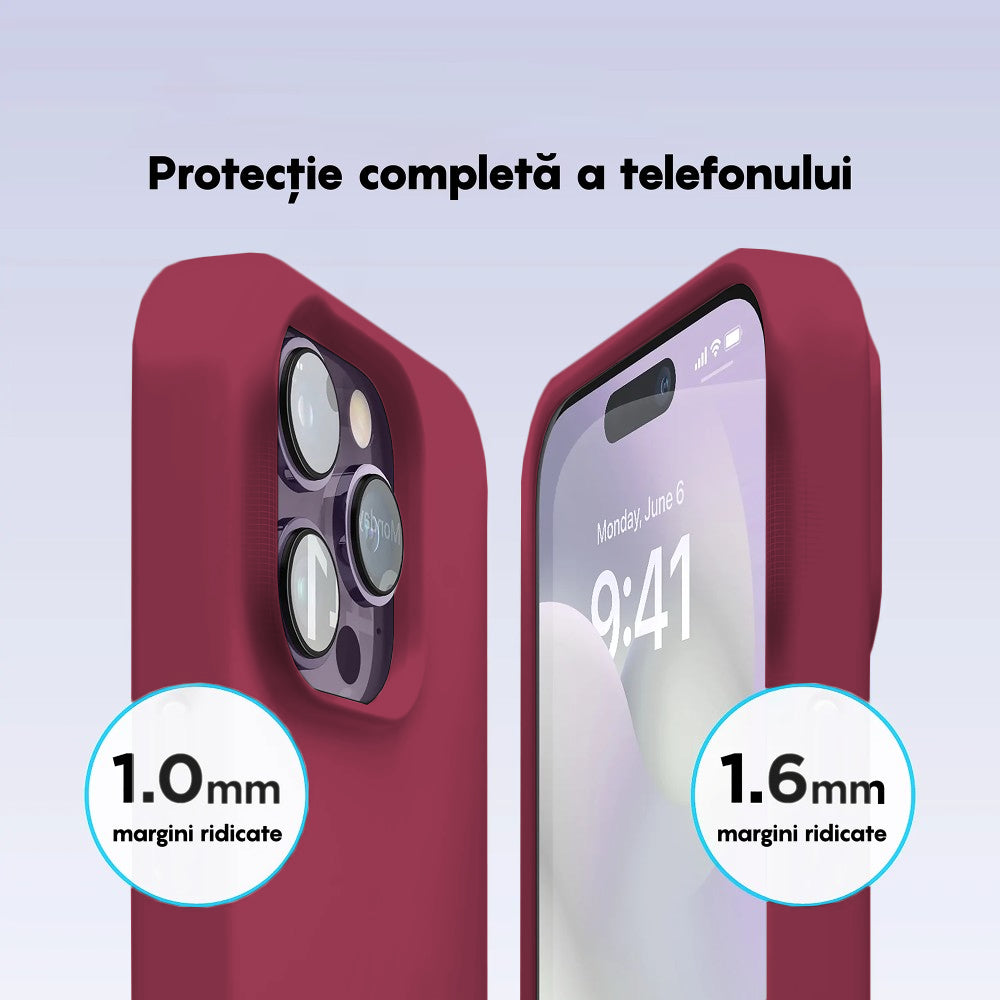 Husa Soft Silicone - iPhone 14 Pro Max - Burgundy