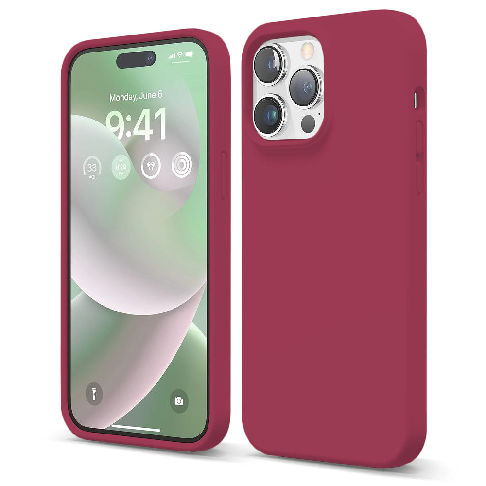 Husa Soft Silicone - iPhone 14 Pro Max - Burgundy