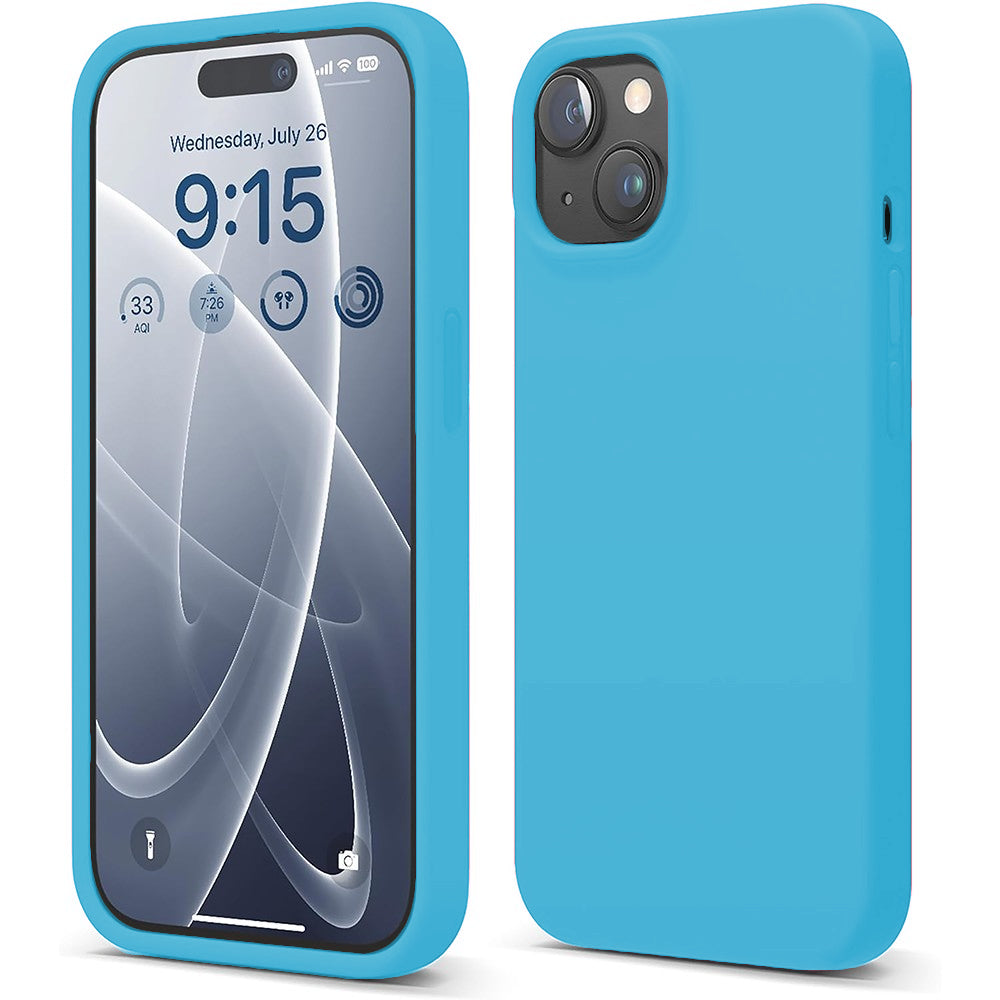 Husa Soft Silicone - iPhone 15 - Cadet Blue