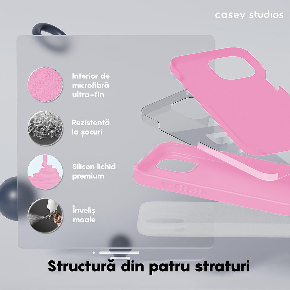 Husa Soft Silicone - iPhone 15 - Roz