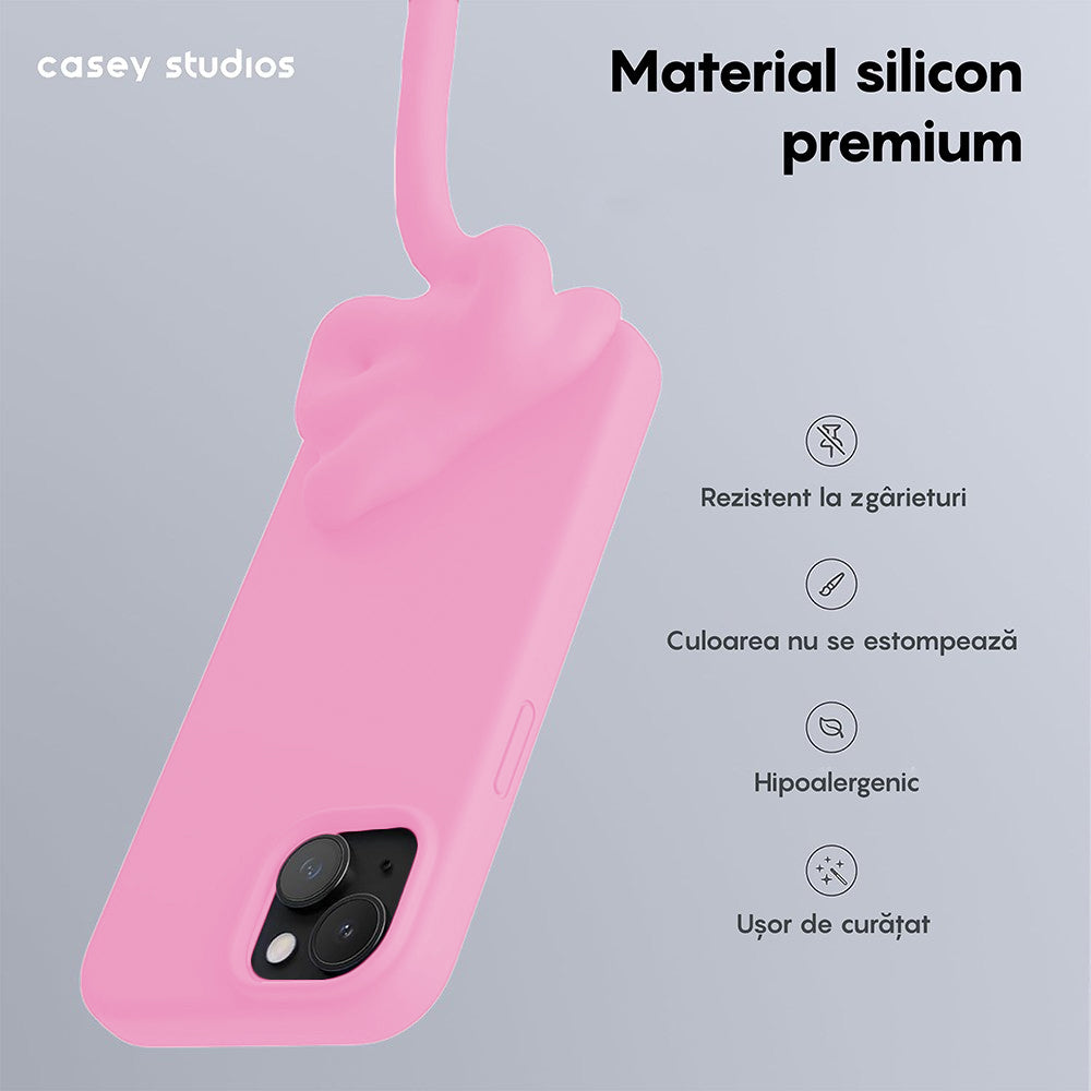 Husa Soft Silicone - iPhone 15 - Roz