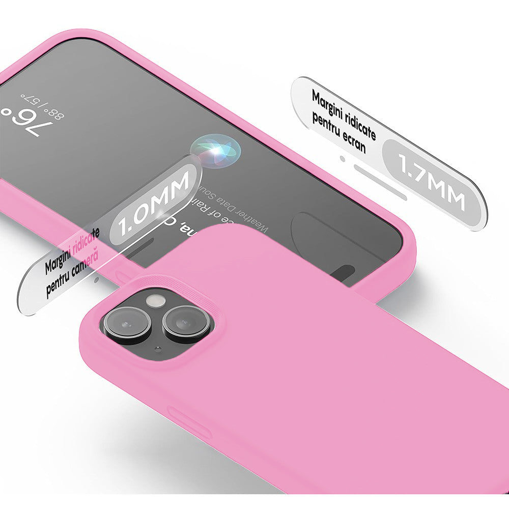 Husa Soft Silicone - iPhone 15 - Roz