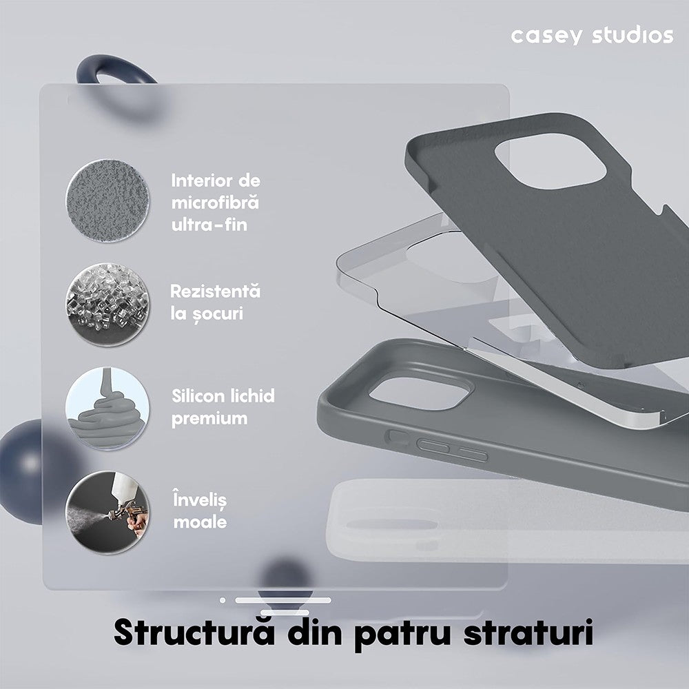 Husa Soft Silicone - iPhone 15 Plus - Dark Grey