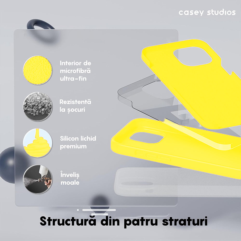Husa Soft Silicone - iPhone 15 Plus - Galben