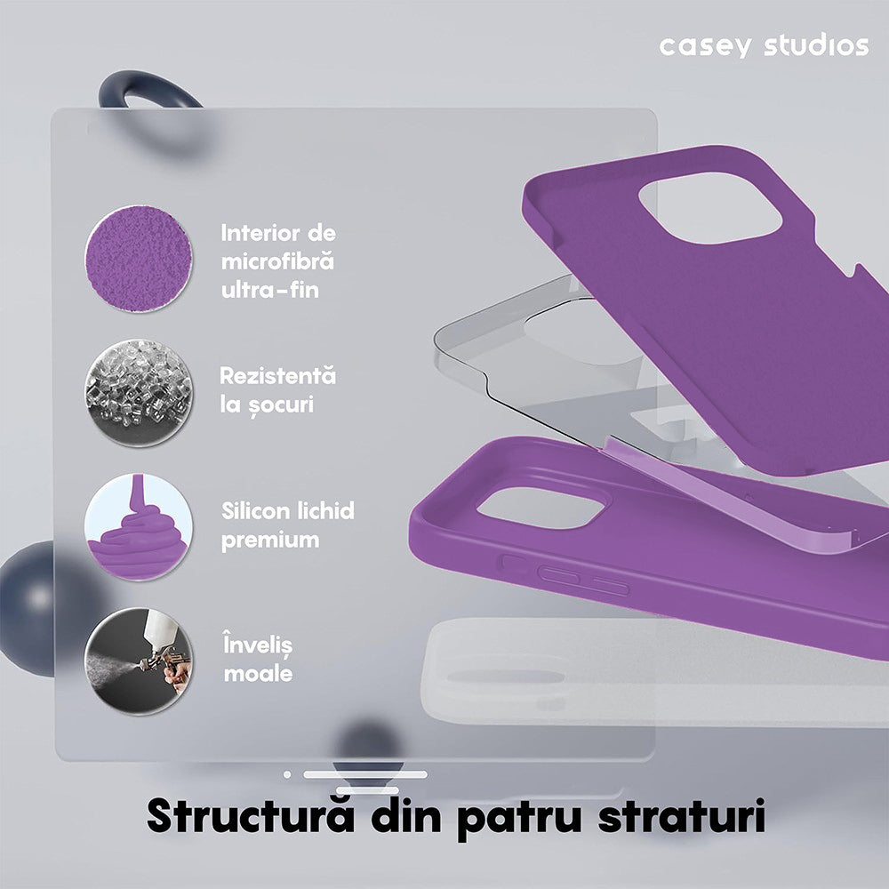 Husa Soft Silicone - iPhone 15 Plus - Light Purple