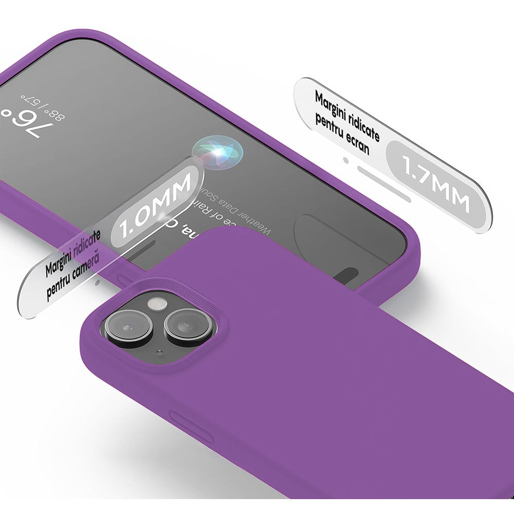 Husa Soft Silicone - iPhone 15 Plus - Light Purple