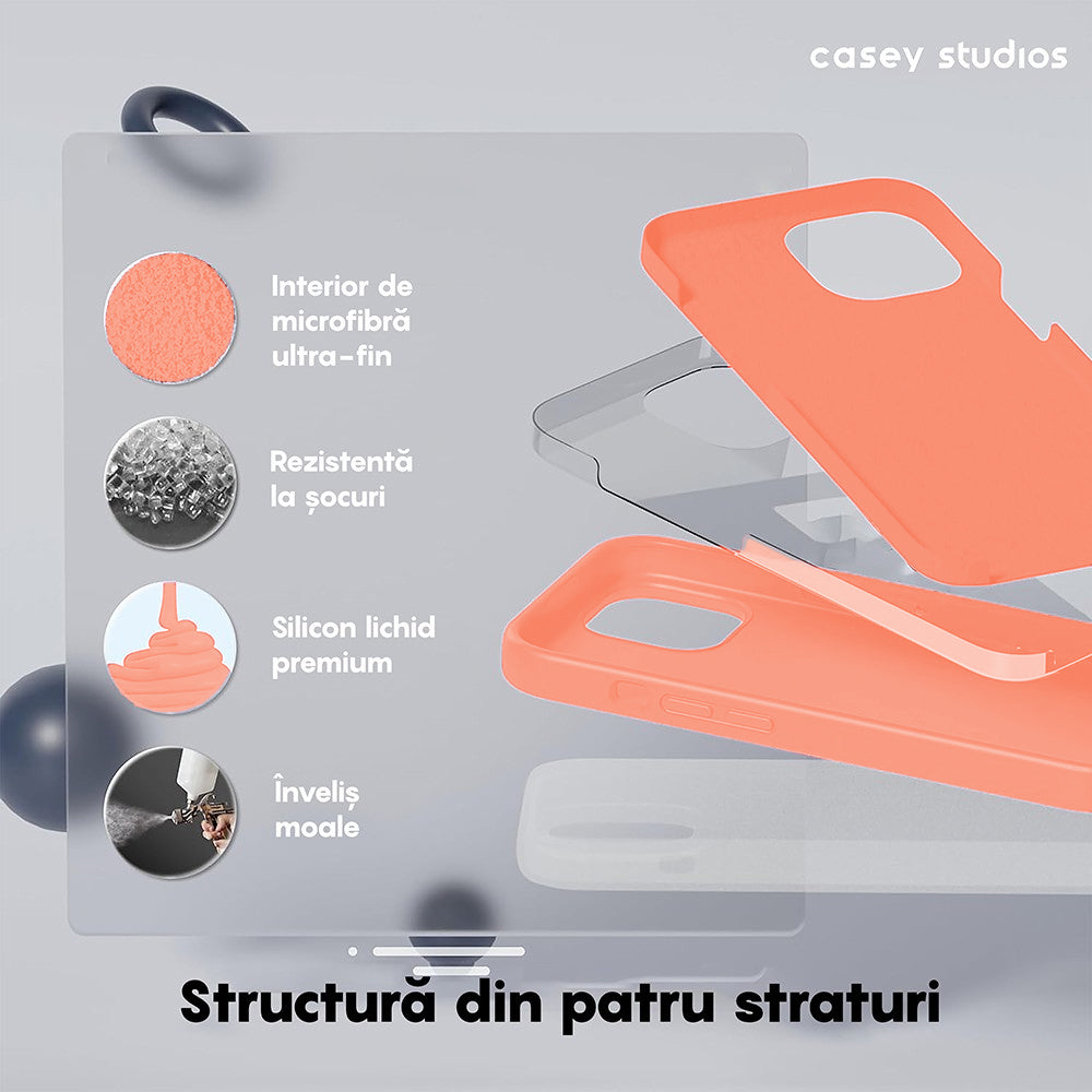 Husa Soft Silicone - iPhone 15 Plus - Nectarine