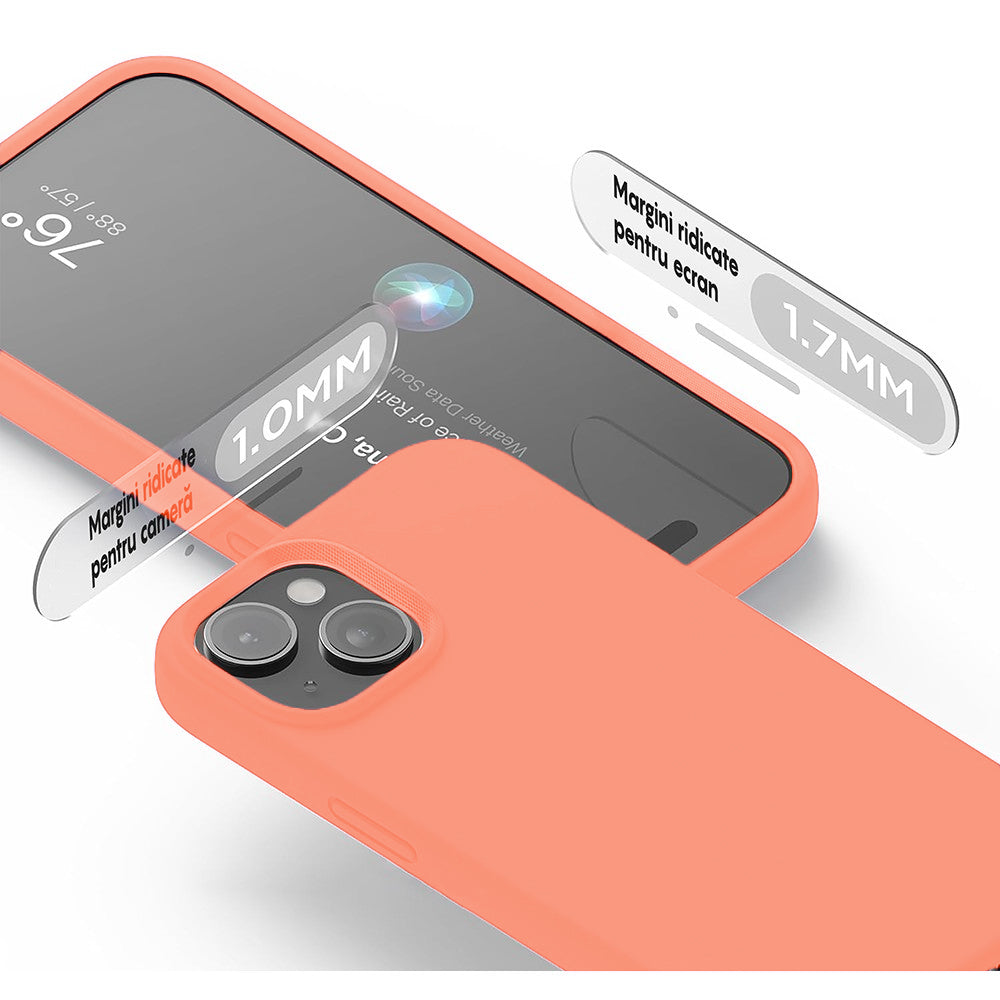Husa Soft Silicone - iPhone 15 Plus - Nectarine