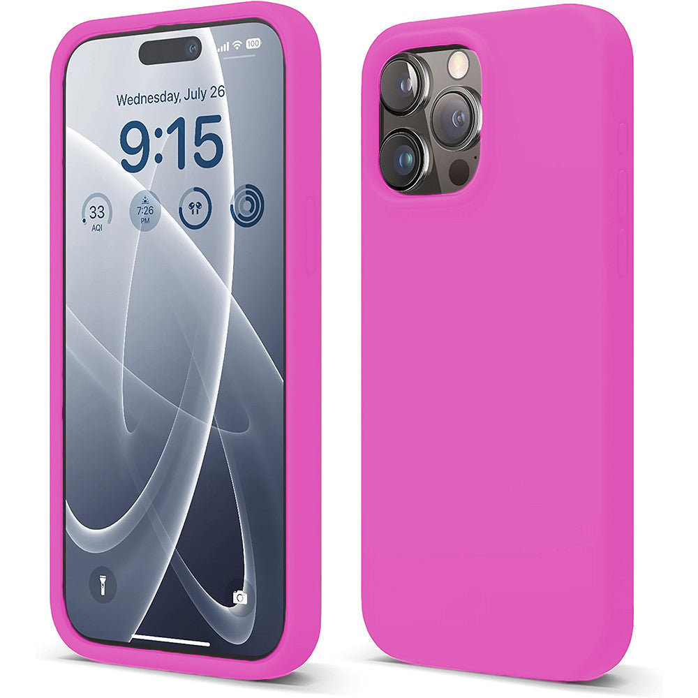 Husa Soft Silicone - iPhone 15 Pro - Fuchsia