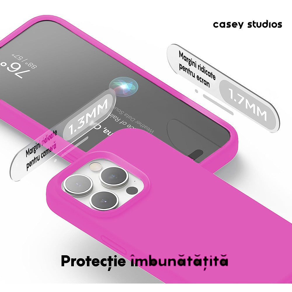 Husa Soft Silicone - iPhone 15 Pro - Fuchsia