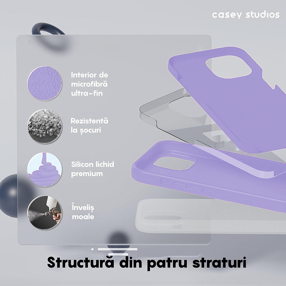 Husa Soft Silicone - iPhone 15 Pro - Light Lilac