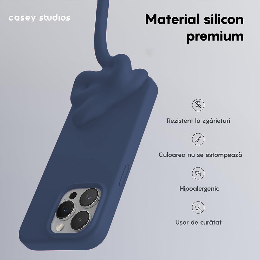 Husa Soft Silicone - iPhone 15 Pro - Midnight Blue