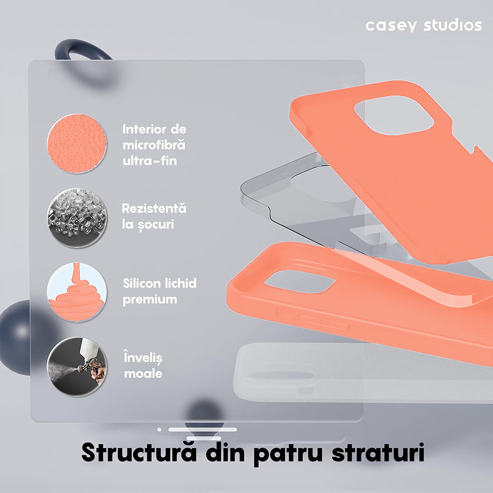 Husa Soft Silicone - iPhone 15 Pro - Nectarine