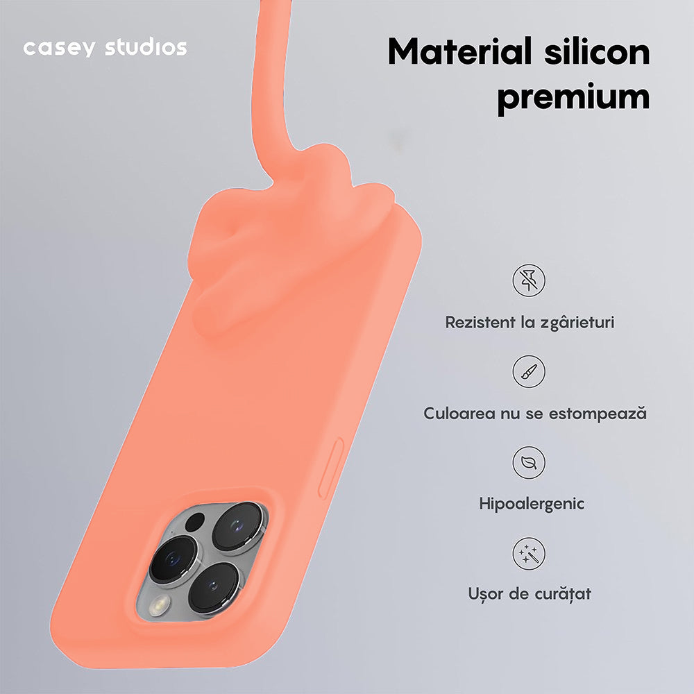 Husa Soft Silicone - iPhone 15 Pro - Nectarine