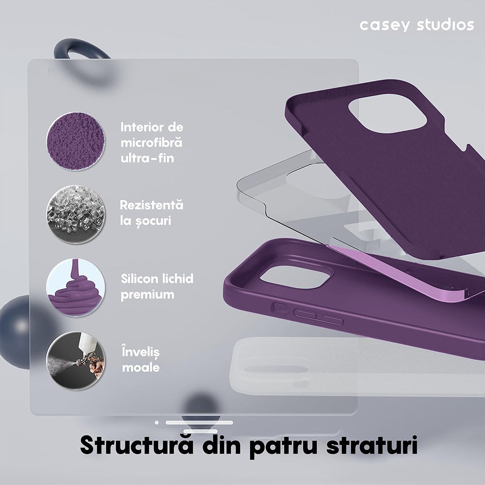 Husa Soft Silicone - iPhone 15 Pro Max - Light Purple