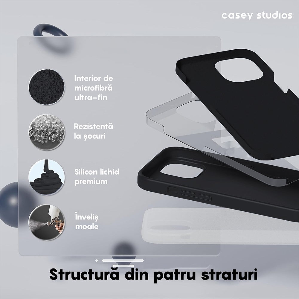 Husa Soft Silicone - iPhone 15 Pro Max - Negru