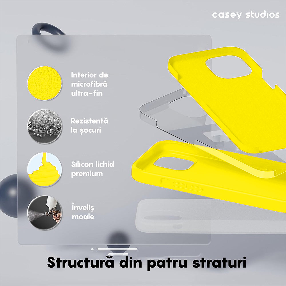 Husa Soft Silicone - iPhone 15 Pro Max - Galben