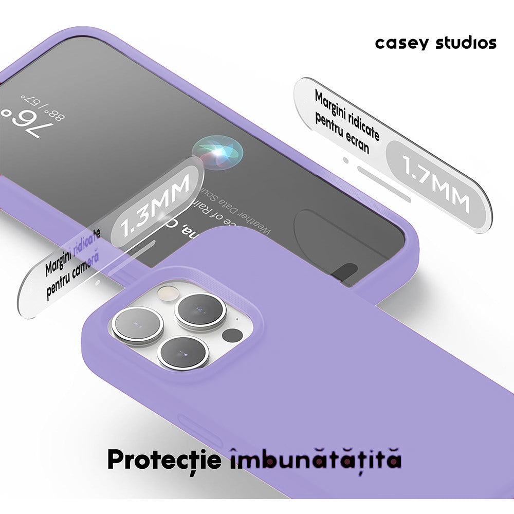 Husa Soft Silicone - iPhone 15 Pro Max - Light Lilac
